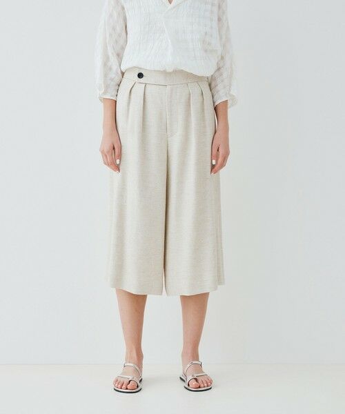 TOMORROWLAND / トゥモローランド ショート・ハーフ・半端丈パンツ | スムースリネン ワイドクロップドパンツ | 詳細2