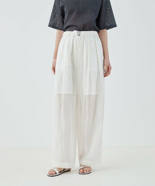 TOMORROWLAND / トゥモローランド その他パンツ | コットンボイルワッシャー ベルテッドリラックスパンツ | 詳細2