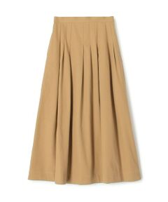 TOMORROWLAND / トゥモローランド ロング・マキシ丈スカート | ノンマーセライズドコットン ランダムタックスカート