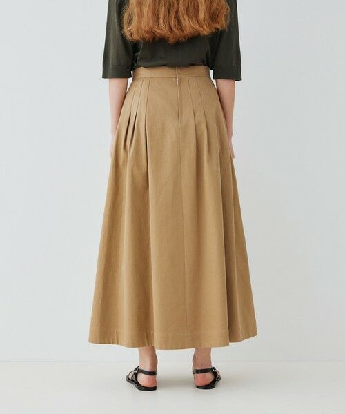 TOMORROWLAND / トゥモローランド ロング・マキシ丈スカート | ノンマーセライズドコットン ランダムタックスカート | 詳細4