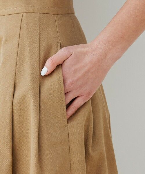 TOMORROWLAND / トゥモローランド ロング・マキシ丈スカート | ノンマーセライズドコットン ランダムタックスカート | 詳細7