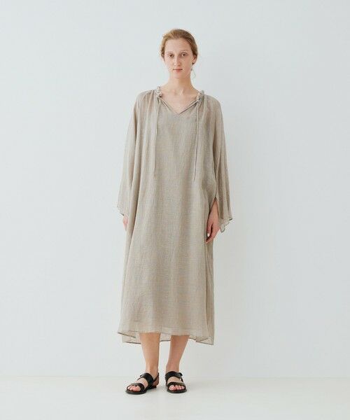 TOMORROWLAND / トゥモローランド ロング・マキシ丈ワンピース | リノカラミ ギャザーワンピース | 詳細1