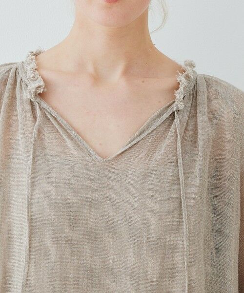 TOMORROWLAND / トゥモローランド ロング・マキシ丈ワンピース | リノカラミ ギャザーワンピース | 詳細4