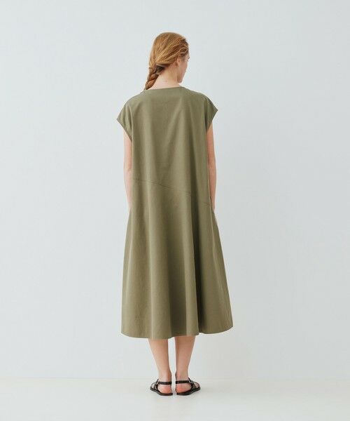 TOMORROWLAND / トゥモローランド ロング・マキシ丈ワンピース | ノンマーセライズドコットン フレンチスリーブワンピース | 詳細3