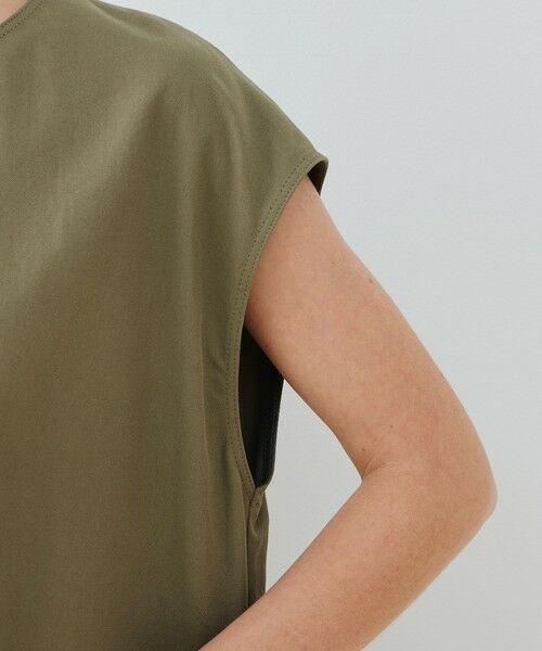 TOMORROWLAND / トゥモローランド ロング・マキシ丈ワンピース | ノンマーセライズドコットン フレンチスリーブワンピース | 詳細5