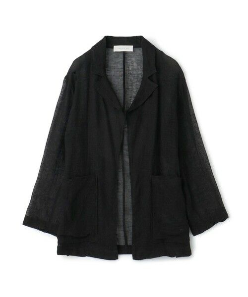 TOMORROWLAND / トゥモローランド テーラードジャケット | リノカラミ シャツジャケット(19 ブラック)