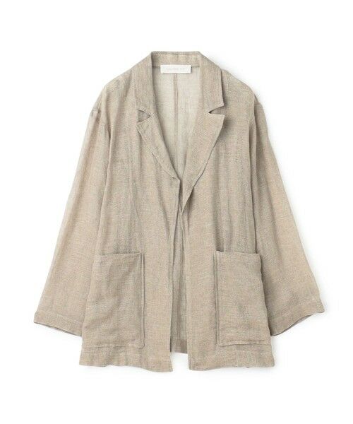 TOMORROWLAND/トゥモローランド リノカラミ シャツジャケット 41 ライトベージュ F TOMORROWLAND/トゥモローランド リノカラミ シャツジャケット 41 ライトベージュ F