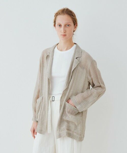 TOMORROWLAND / トゥモローランド テーラードジャケット | リノカラミ シャツジャケット | 詳細2