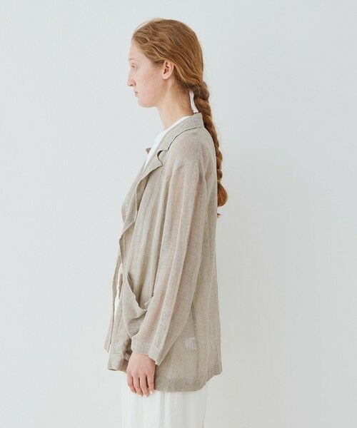 TOMORROWLAND / トゥモローランド テーラードジャケット | リノカラミ シャツジャケット | 詳細3