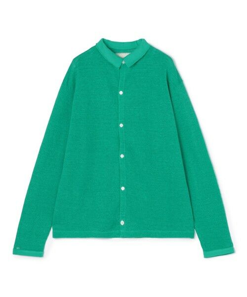 TOMORROWLAND/トゥモローランド 【別注】Ｖ::room ヘンプピケ ポロカラーシャツ 63 ライトブルー F