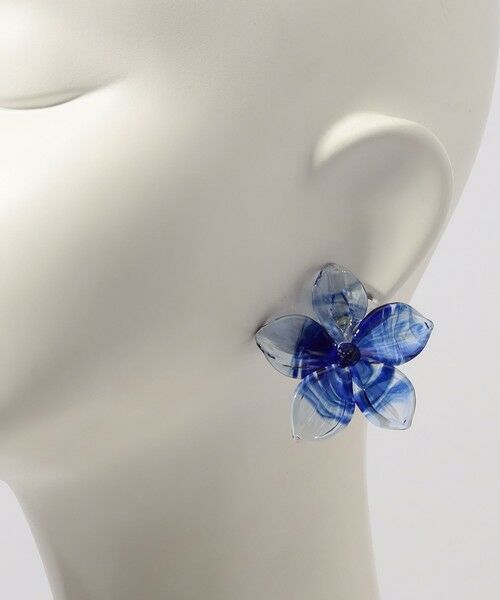 【関税込み】LEVENS JEWELS ブラック Hibiscus ピアス LEVENS JEWELS HIBISCUS SINGLE 片耳ピアス （ピアス