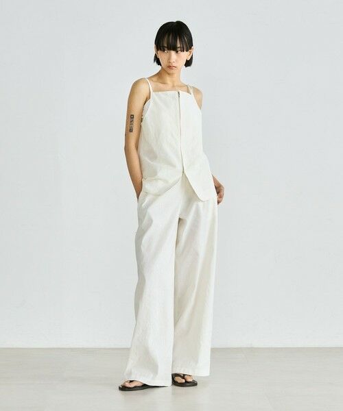 TOMORROWLAND / トゥモローランド キャミソール・チューブトップ | リネングログラン ジップトップス | 詳細1
