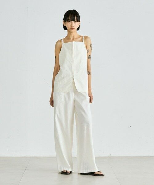 TOMORROWLAND / トゥモローランド キャミソール・チューブトップ | リネングログラン ジップトップス | 詳細2