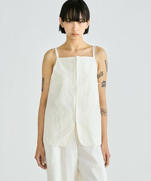 TOMORROWLAND / トゥモローランド キャミソール・チューブトップ | リネングログラン ジップトップス | 詳細3