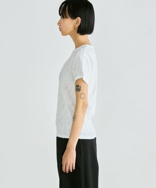 TOMORROWLAND / トゥモローランド Tシャツ | バックカットジャカード ハーフスリーブトップス | 詳細3