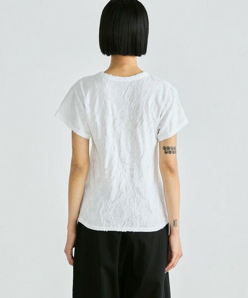 TOMORROWLAND / トゥモローランド Tシャツ | バックカットジャカード ハーフスリーブトップス | 詳細4