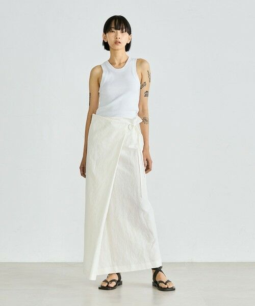 TOMORROWLAND / トゥモローランド ロング・マキシ丈スカート | リネングログラン ラップスカート | 詳細1
