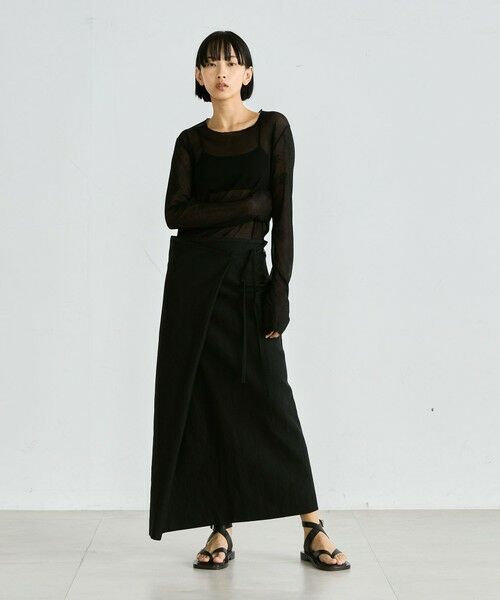 TOMORROWLAND / トゥモローランド ロング・マキシ丈スカート | リネングログラン ラップスカート | 詳細11