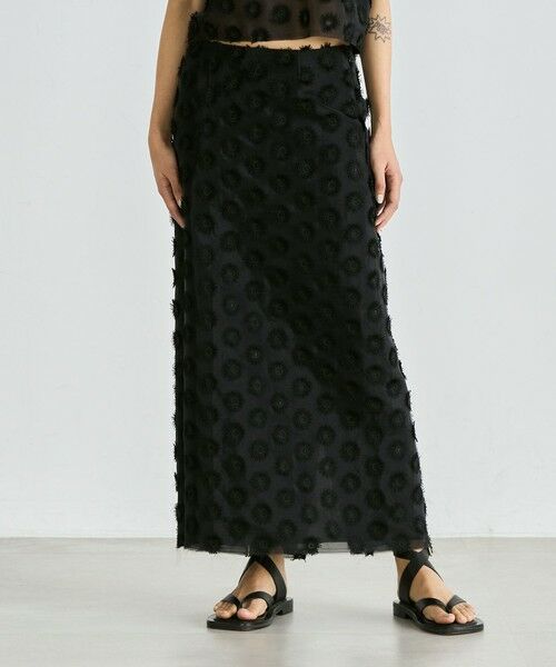 TOMORROWLAND / トゥモローランド ロング・マキシ丈スカート | フラワーエンブロイダリー フレアスカート | 詳細2