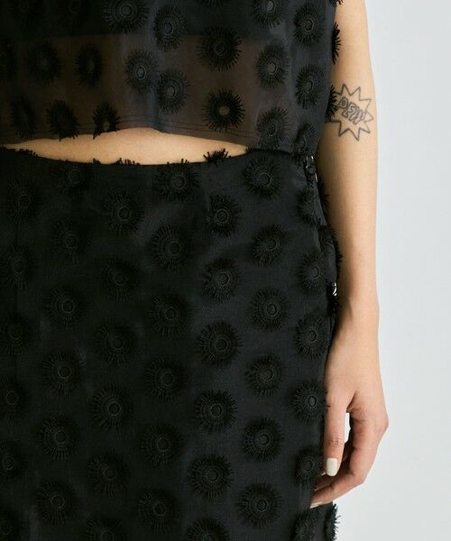 TOMORROWLAND / トゥモローランド ロング・マキシ丈スカート | フラワーエンブロイダリー フレアスカート | 詳細5