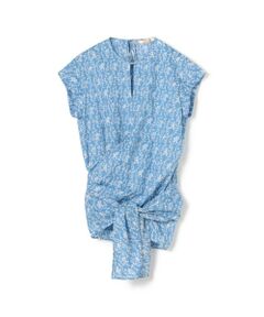 サマーリバティ コットンリボンブラウス