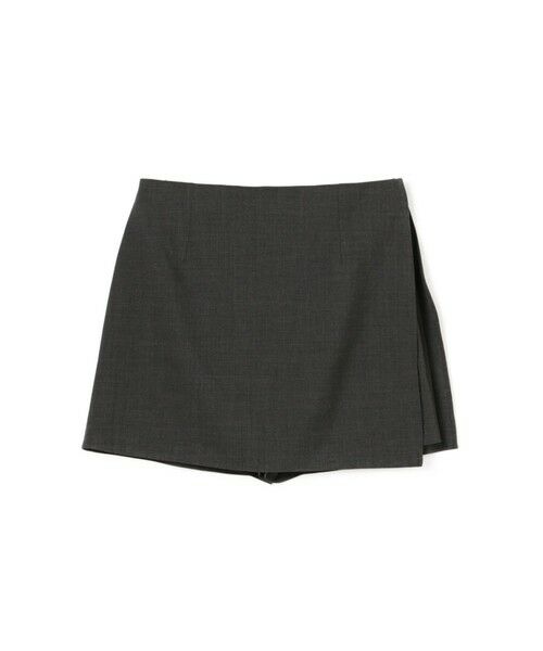 TOMORROWLAND / トゥモローランド ミニ・ひざ丈スカート | ウールトロピカル ミニスカートショーツ(17 チャコールグレー)