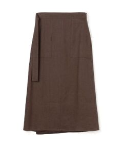 TOMORROWLAND / トゥモローランド ミニ・ひざ丈スカート | リネンツイル エプロンスカート