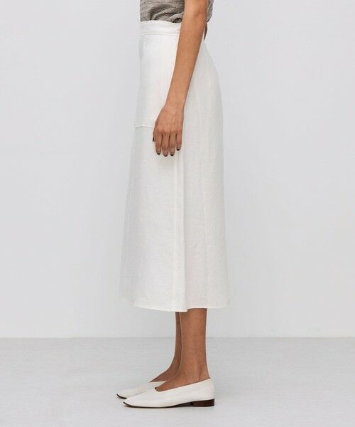 TOMORROWLAND / トゥモローランド ミニ・ひざ丈スカート | リネンツイル エプロンスカート | 詳細4