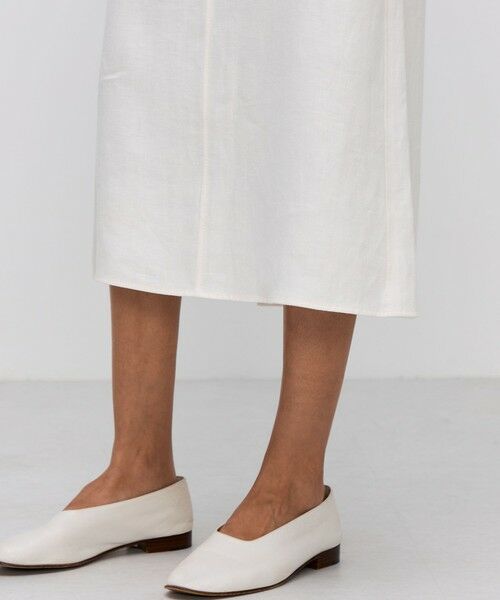 TOMORROWLAND / トゥモローランド ミニ・ひざ丈スカート | リネンツイル エプロンスカート | 詳細9