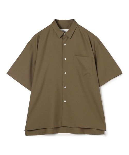 TOMORROWLAND / トゥモローランド シャツ・ブラウス | TECH WOOL 半袖シャツ(45 キャメル)