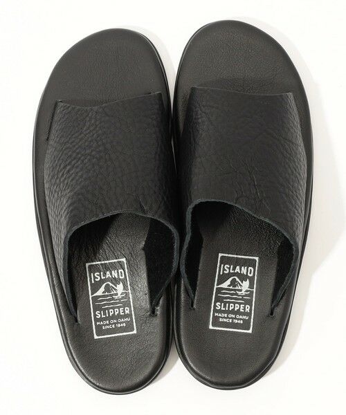トゥモローランド別注 アイランドスリッパ レザー ブラック サイズ9 別注】ISLAND SLIPPER PT202 レザートング