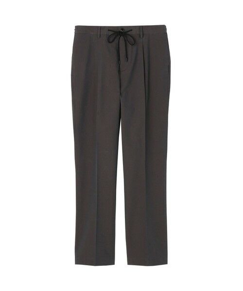 TOMORROWLAND / トゥモローランド スラックス・ドレスパンツ | コットンナイロンシャンブレー 1プリーツ イージースラックス FABRICA(17 チャコールグレー)