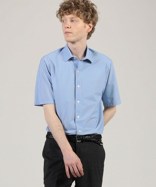 TOMORROWLAND / トゥモローランド シャツ・ブラウス | ナイロンポリエステル ワイドスプレッドカラー ハーフスリーブシャツ CANCLINI | 詳細1