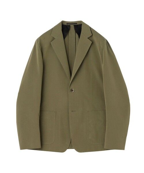 TOMORROWLAND/トゥモローランド コットンナイロンシャンブレー シングルブレステッド 2Bジャケット FABRICA 57 カーキ M