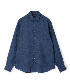 セール】 コットンリネン プルオーバースキッパーシャツ