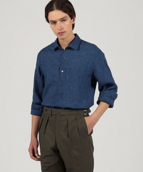【未使用ほぼ新品に近い★カッタウェイ】ETONNE×Albini麻リネンシャツ ESTNATION / ALBINI カッタウェイリネンシャツ｜ESTNATION