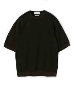 TOMORROWLAND / トゥモローランド ニット・セーター | TOMORROWLAND tricot チェック柄 コットンハーフスリーブ ニット