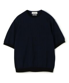 TOMORROWLAND / トゥモローランド ニット・セーター | TOMORROWLAND tricot チェック柄 コットンハーフスリーブ ニット