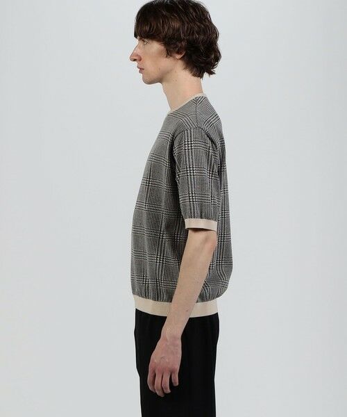 TOMORROWLAND / トゥモローランド ニット・セーター | TOMORROWLAND tricot チェック柄 コットンハーフスリーブ ニット | 詳細3