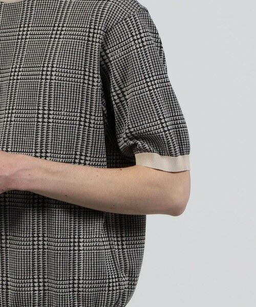 TOMORROWLAND / トゥモローランド ニット・セーター | TOMORROWLAND tricot チェック柄 コットンハーフスリーブ ニット | 詳細6
