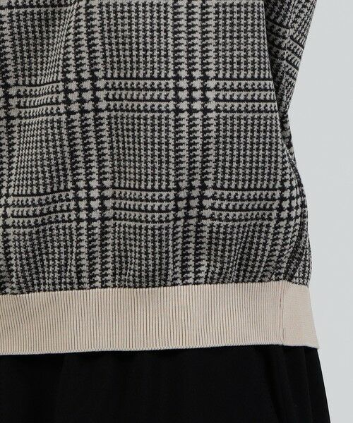 TOMORROWLAND / トゥモローランド ニット・セーター | TOMORROWLAND tricot チェック柄 コットンハーフスリーブ ニット | 詳細7