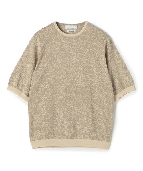 TOMORROWLAND/トゥモローランド TOMORROWLAND tricot ペイズリー柄 コットンハーフスリーブ ニット 14 グレー系 S
