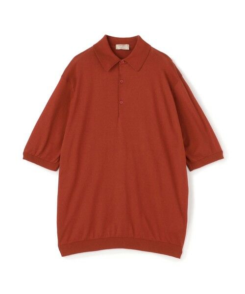 TOMORROWLAND / トゥモローランド ニット・セーター | 【別注】JOHN SMEDLEY コットン ポロカラーニット(37 ダークレッド)
