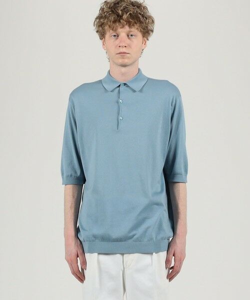 TOMORROWLAND / トゥモローランド ニット・セーター | 【別注】JOHN SMEDLEY コットン ポロカラーニット | 詳細2