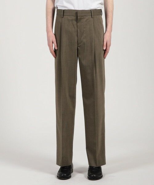 TOMORROWLAND / トゥモローランド スラックス・ドレスパンツ | ウールナイロン 1プリーツ ストレート バレルパンツ | 詳細2