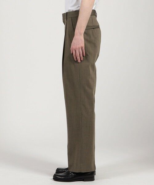 TOMORROWLAND / トゥモローランド スラックス・ドレスパンツ | ウールナイロン 1プリーツ ストレート バレルパンツ | 詳細3