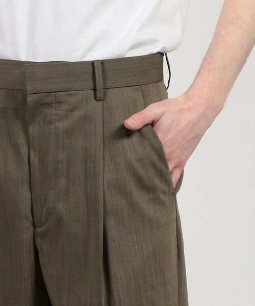 TOMORROWLAND / トゥモローランド スラックス・ドレスパンツ | ウールナイロン 1プリーツ ストレート バレルパンツ | 詳細7