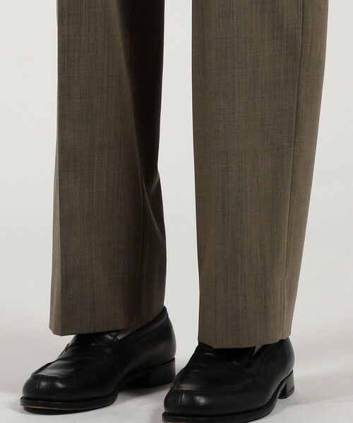TOMORROWLAND / トゥモローランド スラックス・ドレスパンツ | ウールナイロン 1プリーツ ストレート バレルパンツ | 詳細9