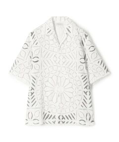 TOMORROWLAND / トゥモローランド シャツ・ブラウス | コットン エンブロイダリー オープンカラーシャツ