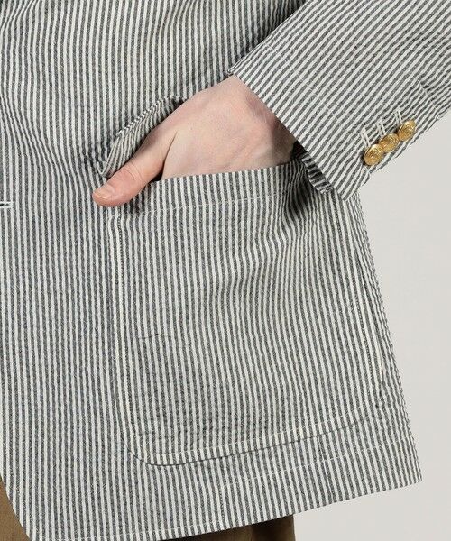 TOMORROWLAND / トゥモローランド テーラードジャケット | ウールポリエステル サッカー シングルブレステッド3Bジャケット | 詳細10